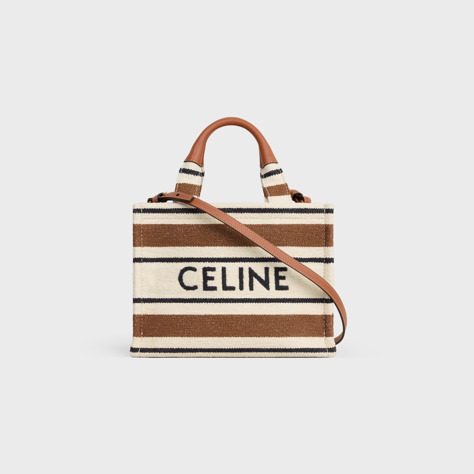 SMALL CABAS THAIS IN STRIPED TEXTILE WITH CELINE JACQUARD MULTICOLOR - Image 3